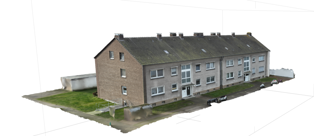 3D-Modell eines Gebäudes per Drohne erstellt