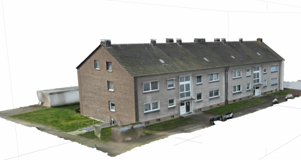 3D-Modell eines Gebäudes per Drohne erstellt